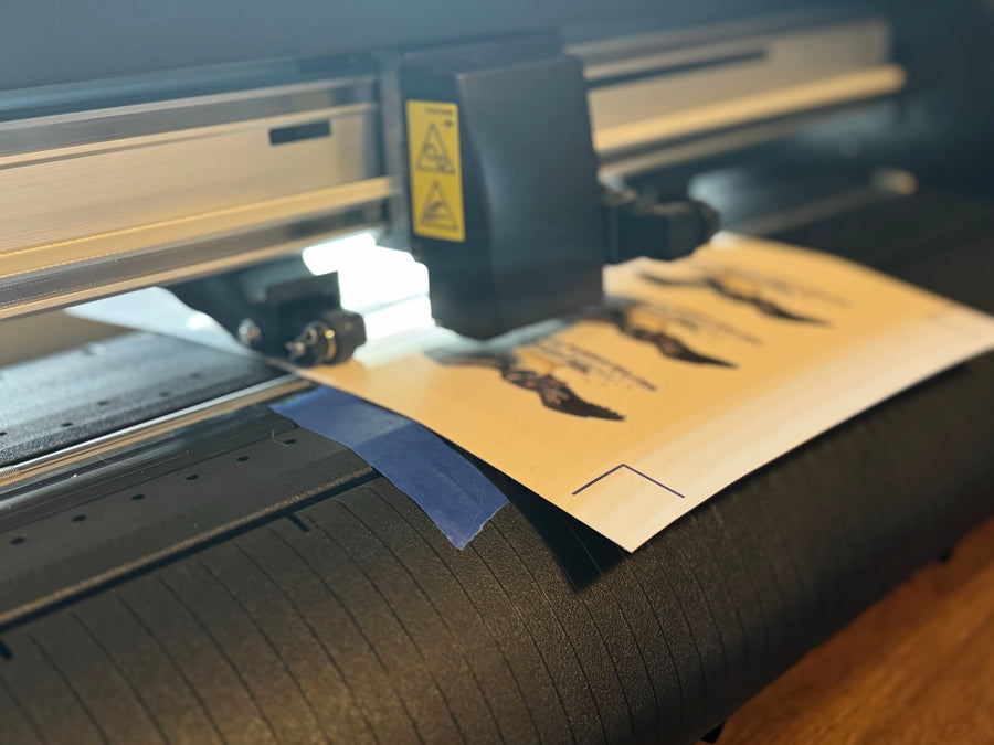 Cutting the sticker sheets