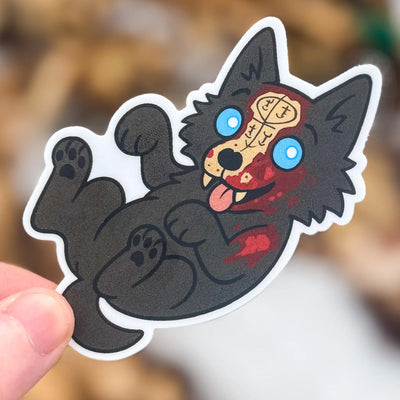 Puppy Mephisto Wolf Sticker | Diablo Inspired Cute Hellhound Wolf