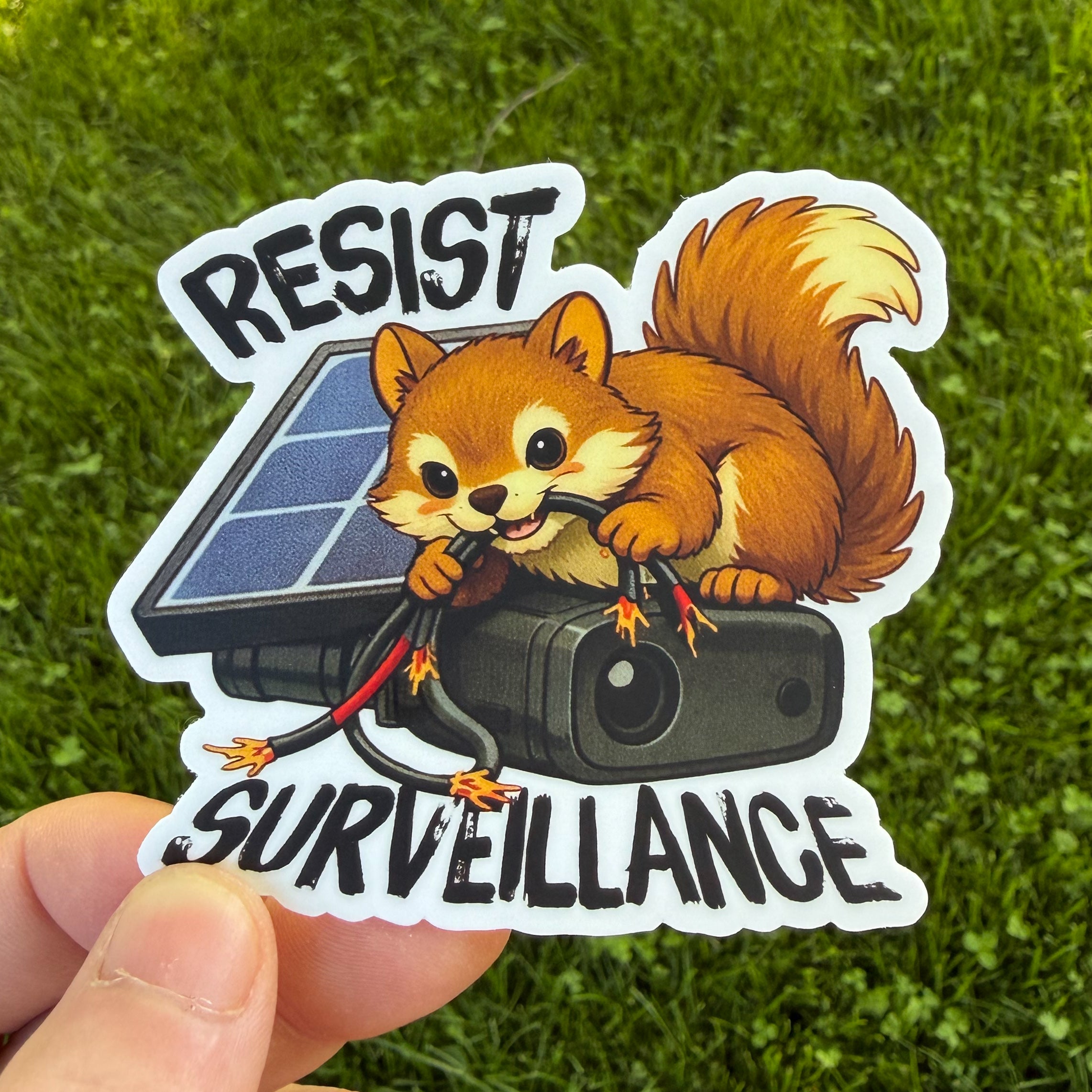 Resist Surveillance Sticker