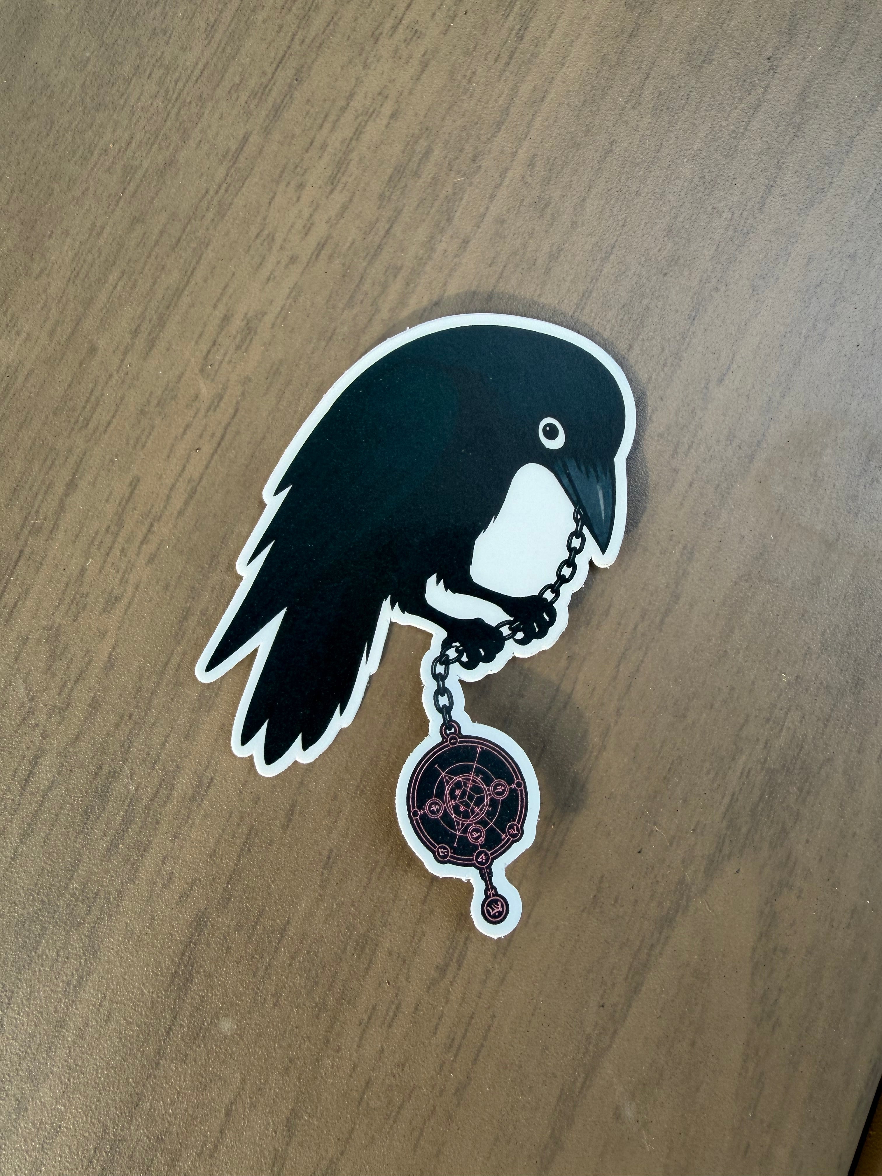Dark Fantasy Raven Sticker • Tree of Whispers Inspired Vinyl Decal