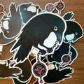 Dark Fantasy Raven Sticker • Tree of Whispers Inspired Vinyl Decal