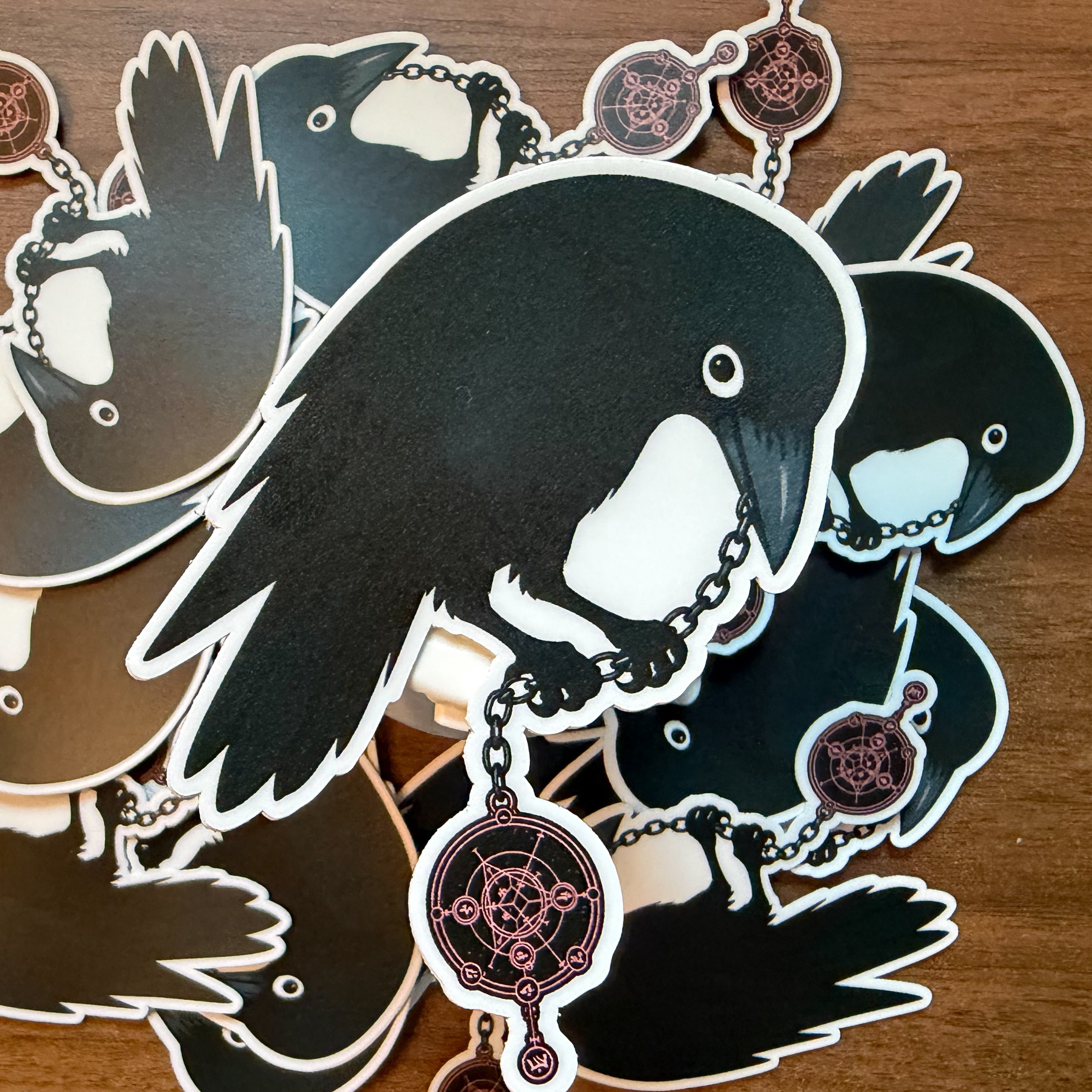 Dark Fantasy Raven Sticker • Tree of Whispers Inspired Vinyl Decal