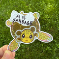 “AI Is Garbage” Sea Turtle Sticker