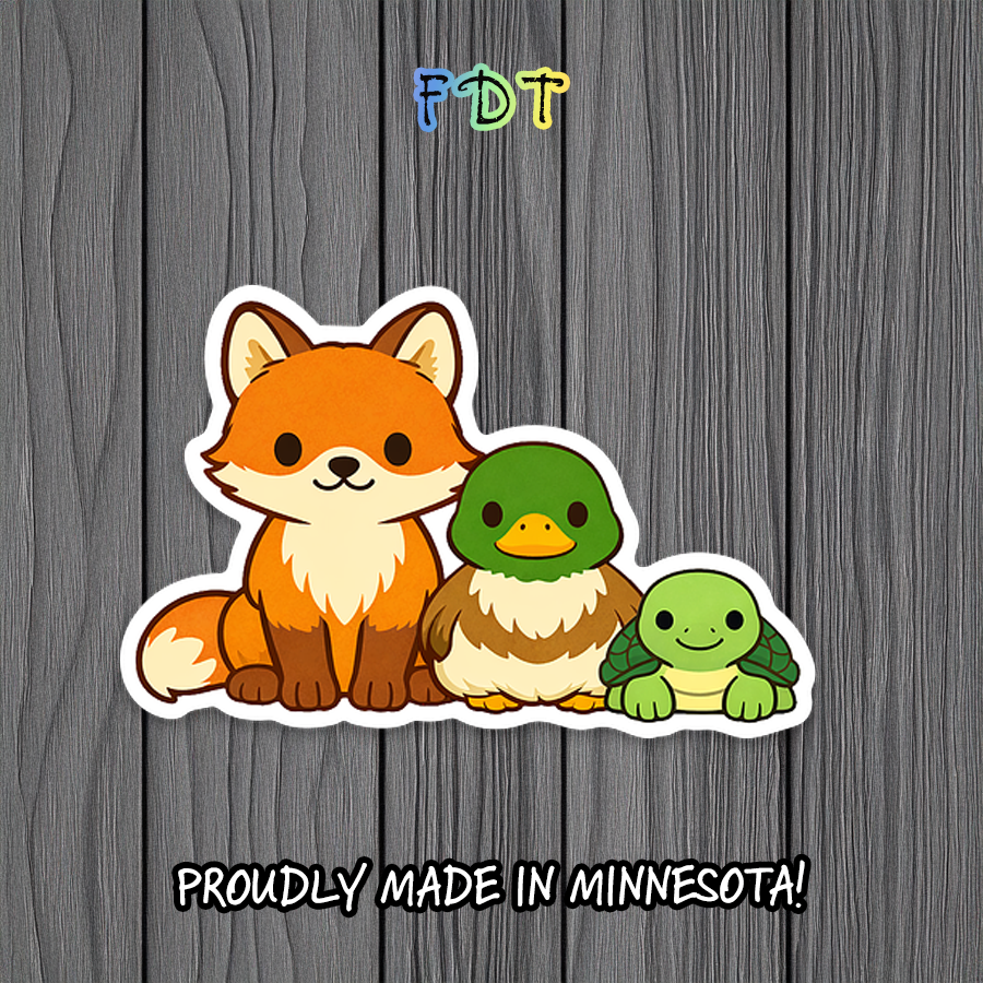 FDT Cute Animals Sticker – Subtle Anti‑Trump Decal