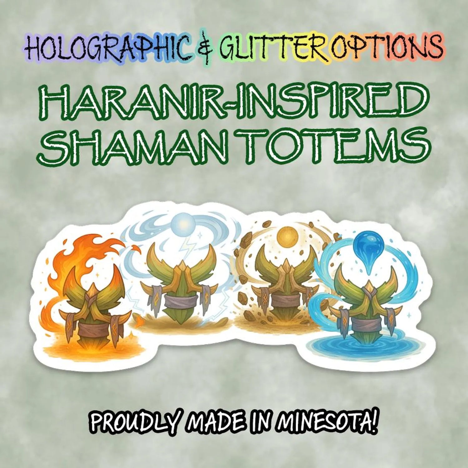 Haranir Elemental Shaman Totem Sticker | WoW Inspired Dishwasher Safe Decal