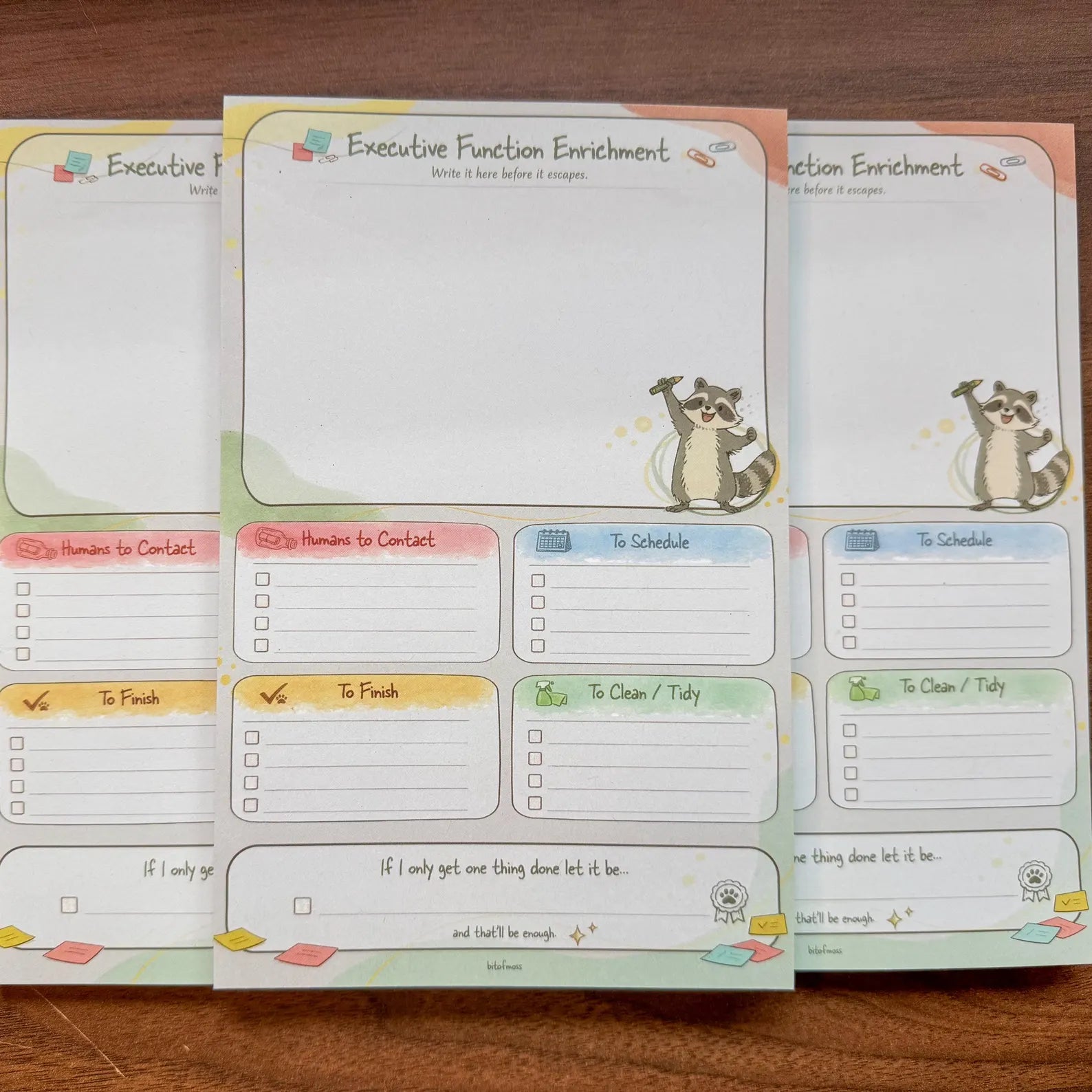 Executive Function Cheat Sheet Planner | ADHD Friendly Daily Notepad | Neurodivergent Task Organizer