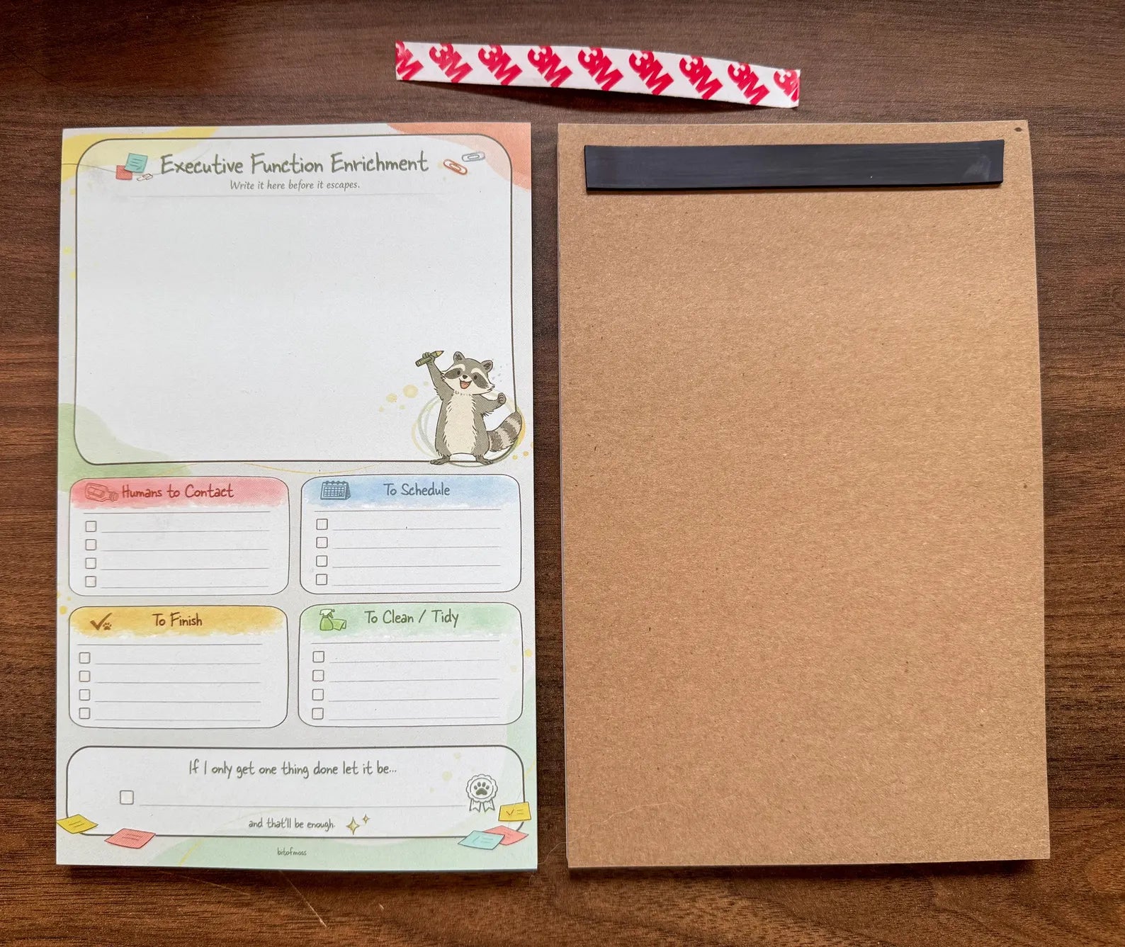 Executive Function Cheat Sheet Planner | ADHD Friendly Daily Notepad | Neurodivergent Task Organizer