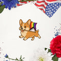 Corgi Pride Vinyl Sticker: LGBTQ+ Progress Flag Dog Decal