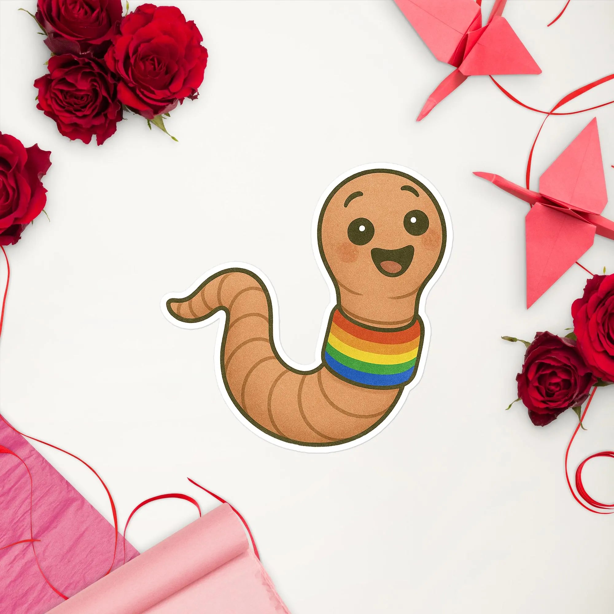 Pride Worm Stickers | LGBTQ Flags