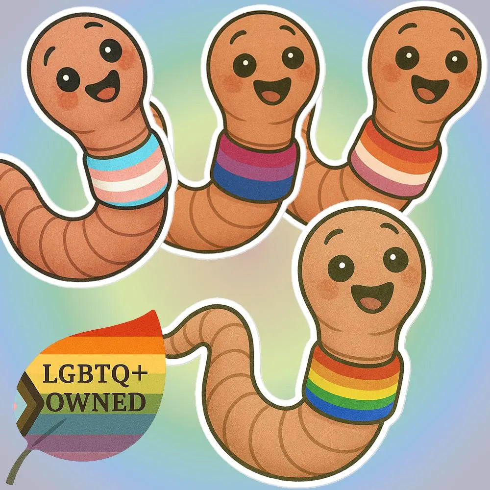 Pride Worm Stickers | LGBTQ Flags
