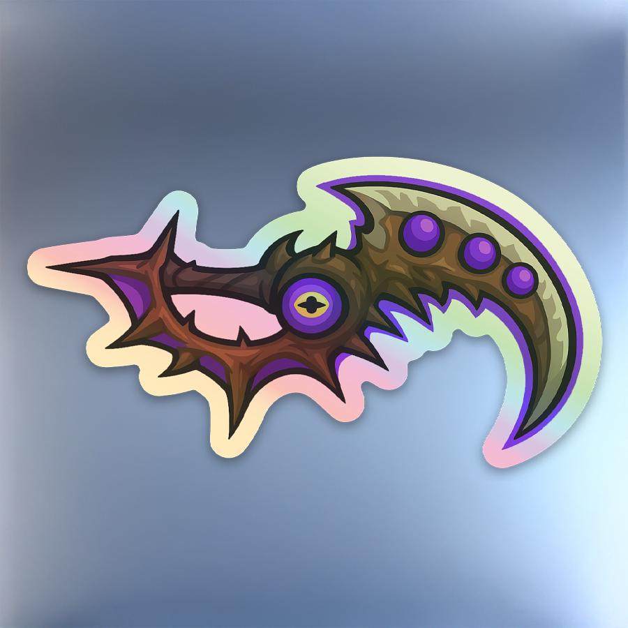 Xal’atath Inspired Holographic Sticker | WoW Void Blade Decal