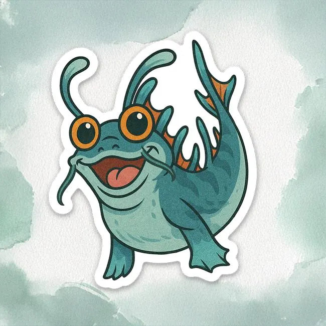 Bubbles Mudskip Memorial Sticker | WoW Inspired Swamp Gremlin Decal