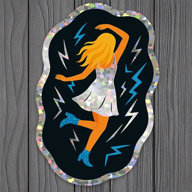 Opalite Lightning Glitter Sticker | Electric Showgirl Vinyl Decal