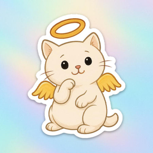 Angelpuss Sticker | Sweet Angel Cat Vinyl Decal
