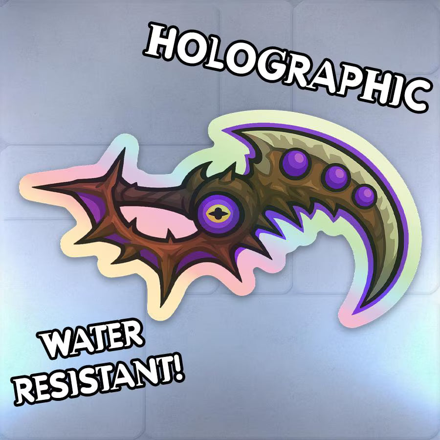 Xal’atath Inspired Holographic Sticker | WoW Void Blade Decal
