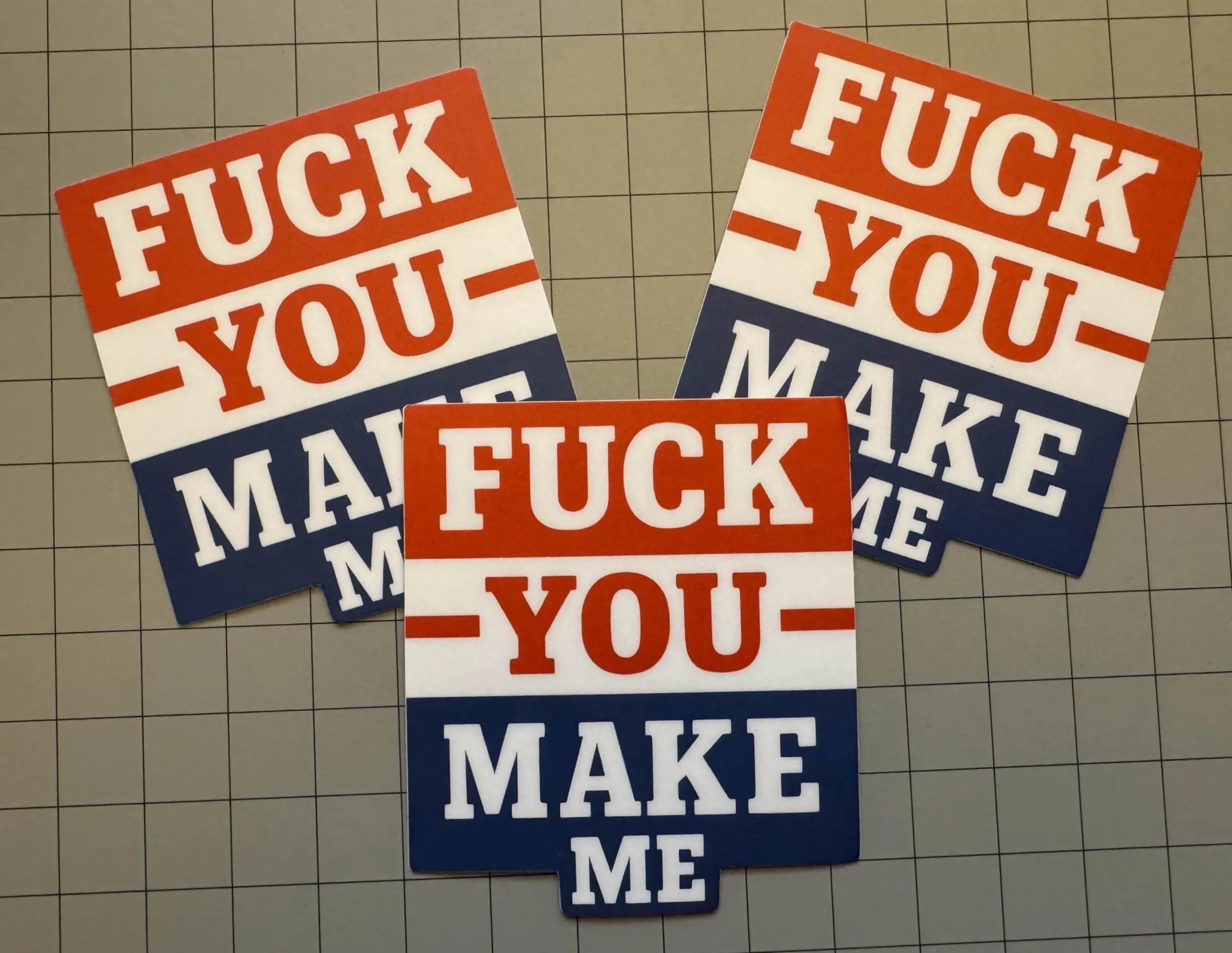 Fuck You, Make Me Protest Sticker