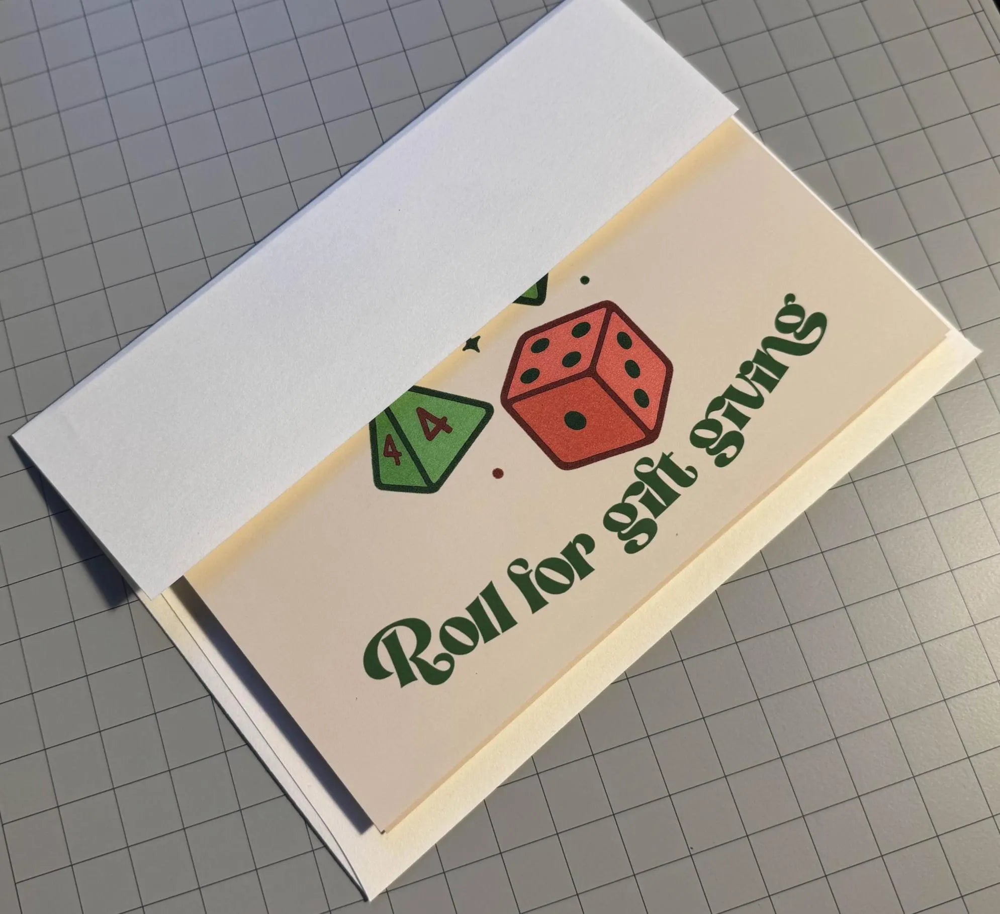Scratch Inspired Gamer Greeting Card | Cozy D&D Fan Art Card
