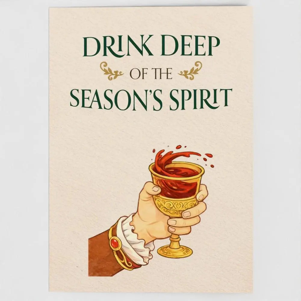 Gothic Astarion Christmas Card: Dark Holiday Humor