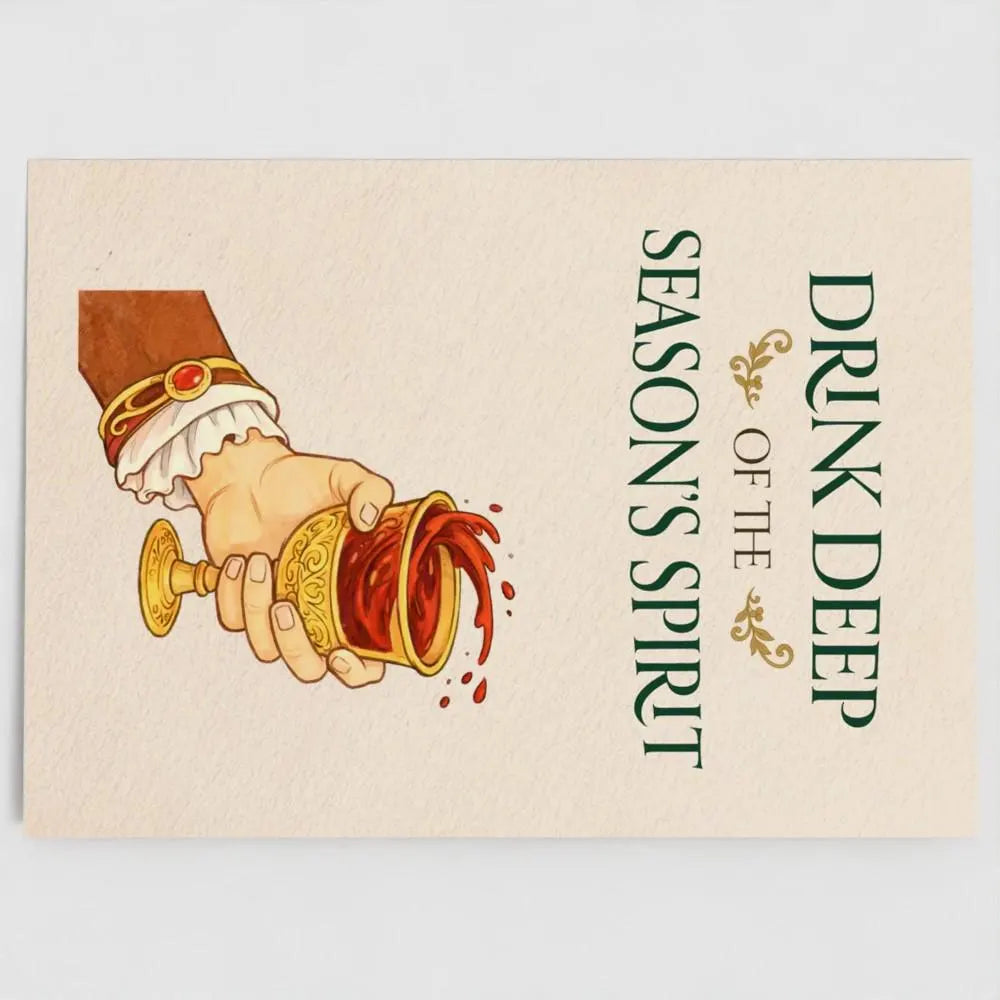 Gothic Astarion Christmas Card: Dark Holiday Humor