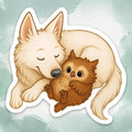 Baby Owlbear & Scratch the Dog | Baldur's Gate 3 | Vinyl Sticker