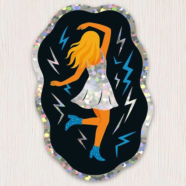 Opalite Lightning Glitter Sticker | Electric Showgirl Vinyl Decal