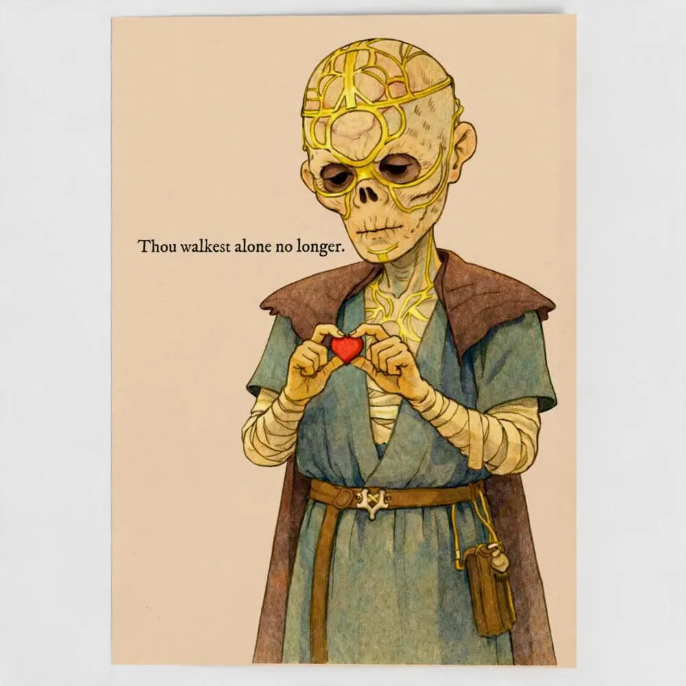 Deadpan Fantasy Romance Greeting Card | “…It Is Acceptable.”