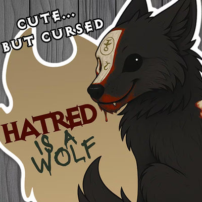 Mephisto Wolf Sticker | Diablo IV Fan Art, Dark Humor