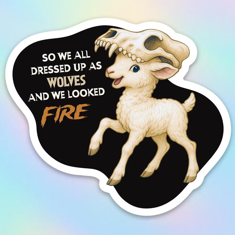 Lamb in Wolf Skull Sticker | Soft Rebellion Vinyl Decal