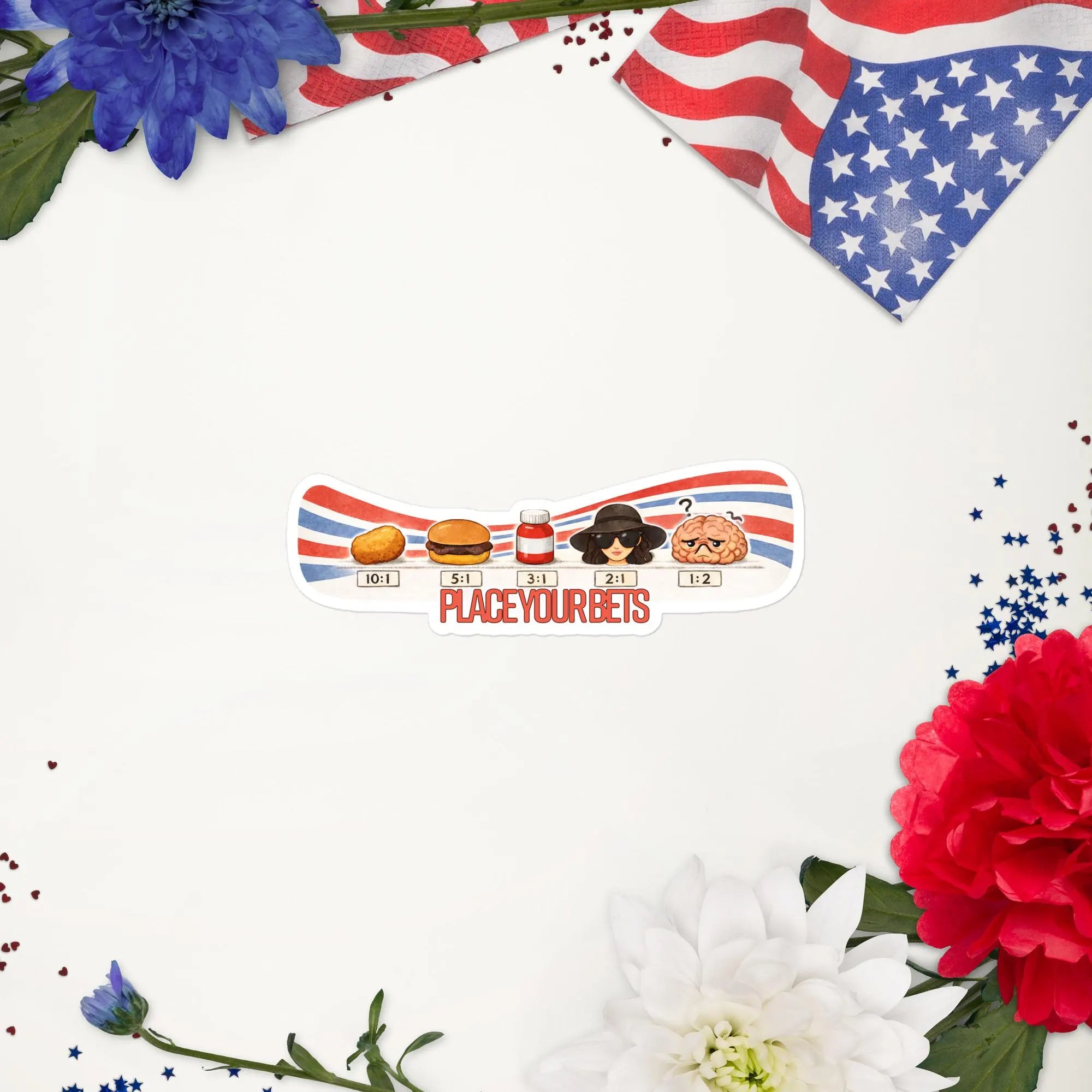 Place Your Bets: What Is Going to Kill Him First? Sticker