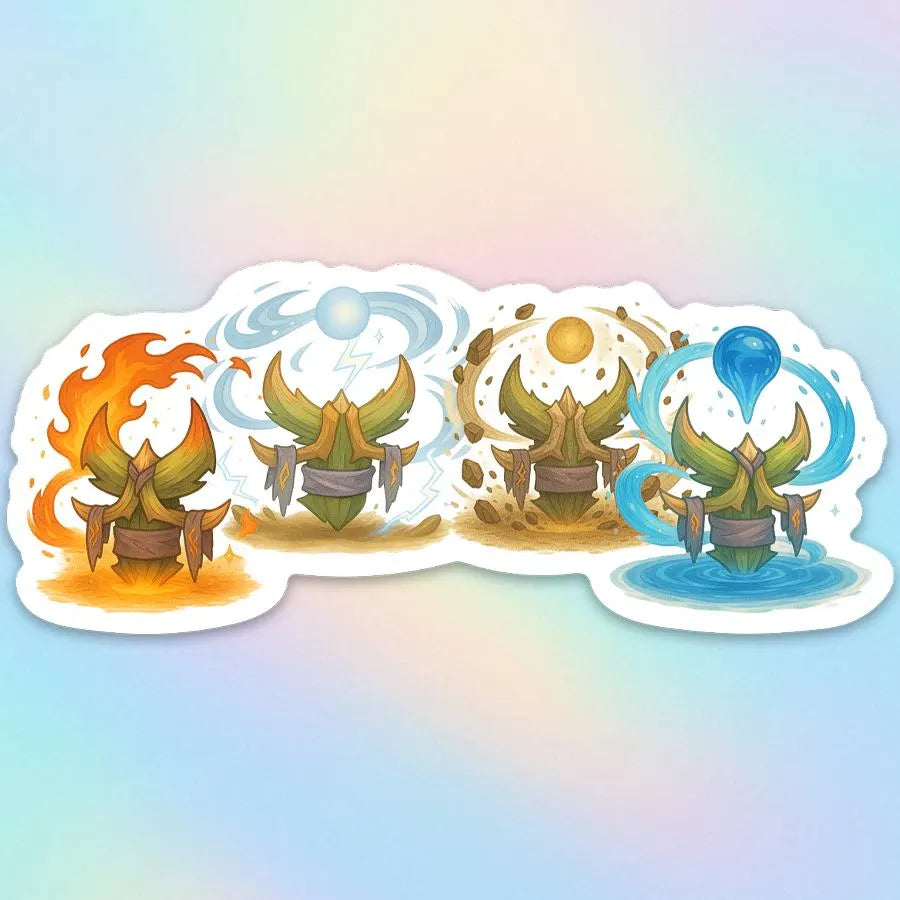 Haranir Elemental Shaman Totem Sticker | WoW Inspired Dishwasher Safe Decal