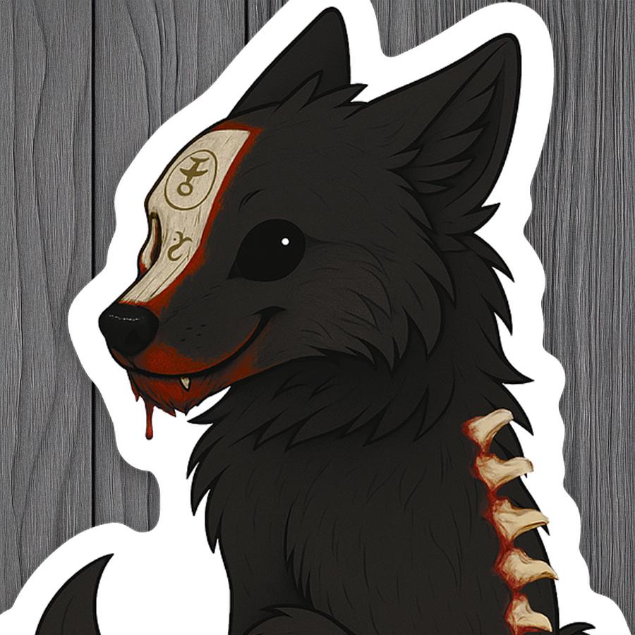 Mephisto Wolf Sticker | Diablo IV Fan Art, Dark Humor