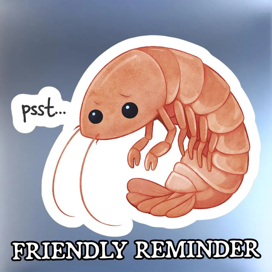 Shrimp Posture Reminder Sticker | Desk Ergonomic Motivation