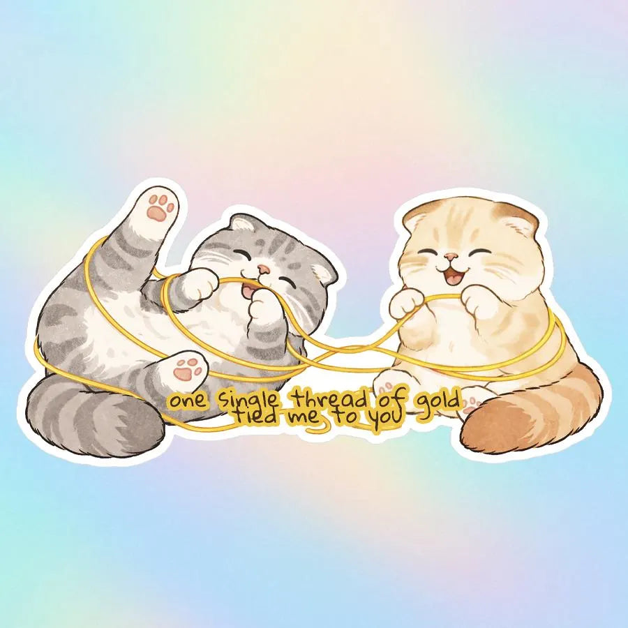 Eras Scottish Fold Cats Sticker • Cozy Friendship Decal