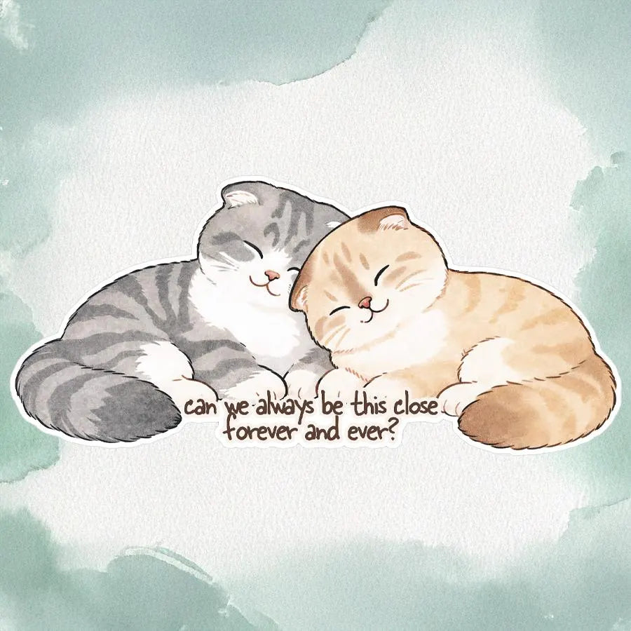 Eras Scottish Fold Cats Sticker • Cozy Friendship Decal
