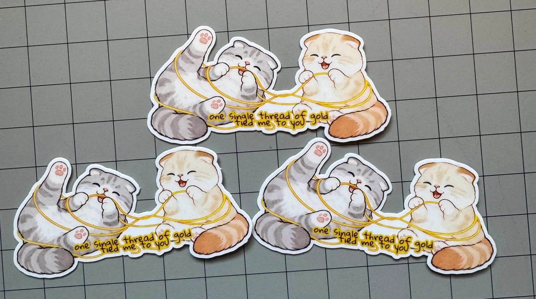 Eras Scottish Fold Cats Sticker • Cozy Friendship Decal