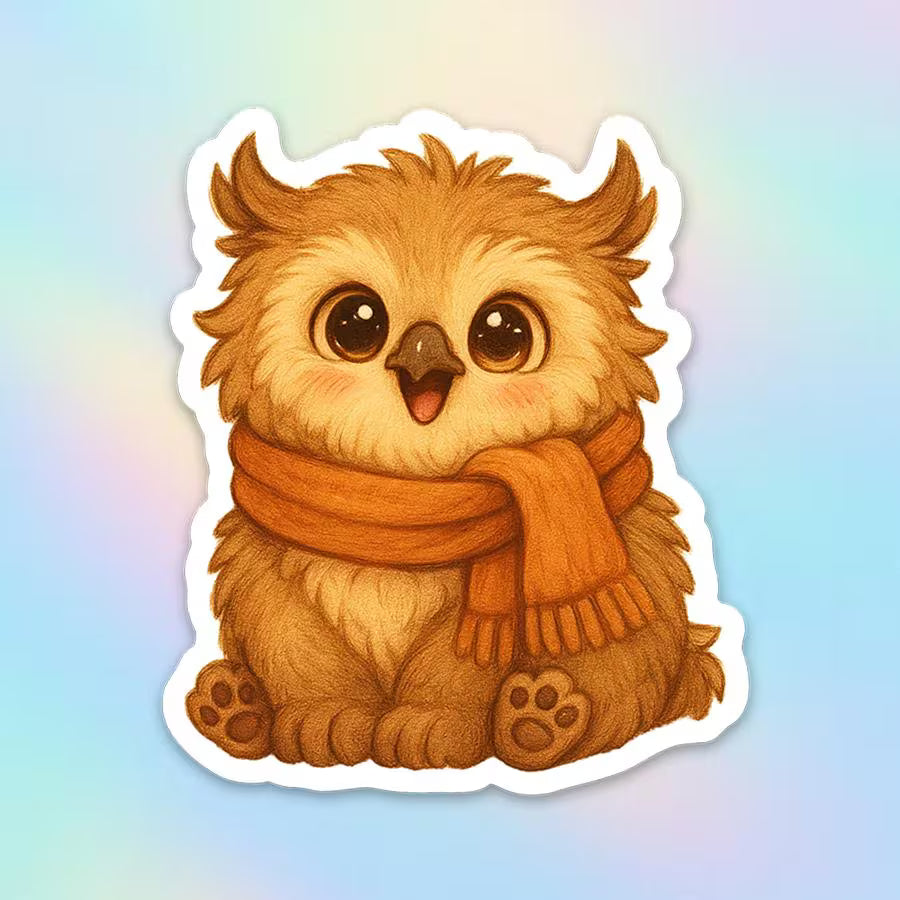 Baby Owlbear Sticker | Baldur's Gate 3 Inspired RPG Art