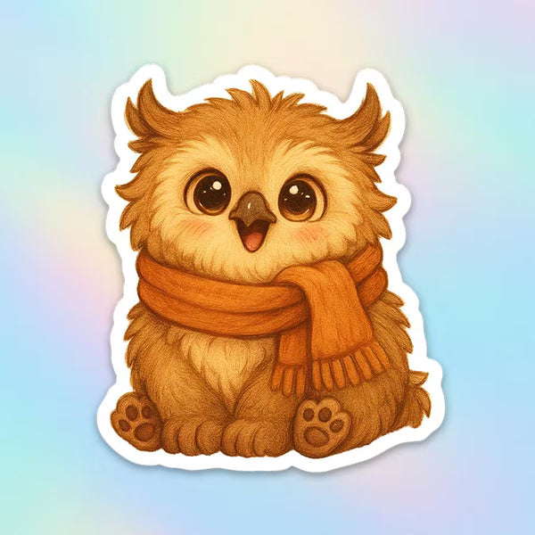 Baby Owlbear Sticker | Baldur's Gate 3 Inspired RPG Art