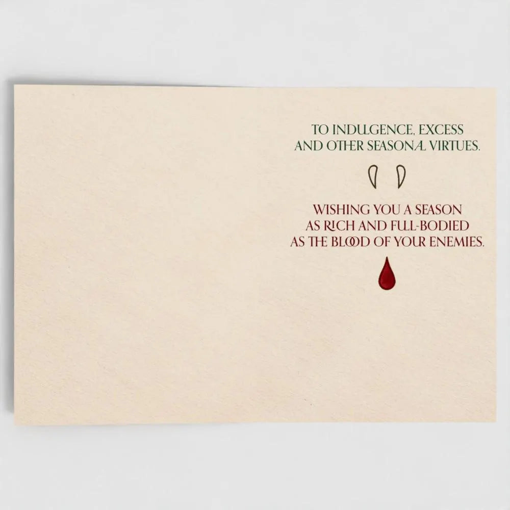 Gothic Astarion Christmas Card: Dark Holiday Humor