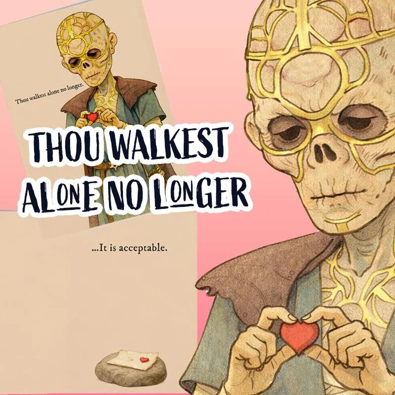 Deadpan Fantasy Romance Greeting Card | “…It Is Acceptable.”