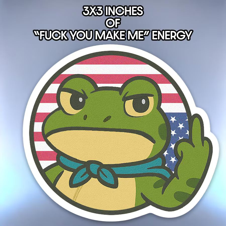 Political Frog Vinyl Sticker | First Amendment, Resistance Art