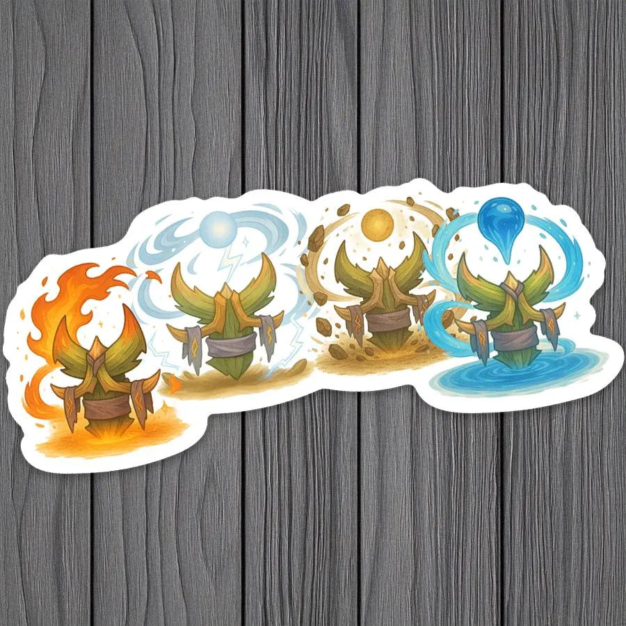 Haranir Elemental Shaman Totem Sticker | WoW Inspired Dishwasher Safe Decal
