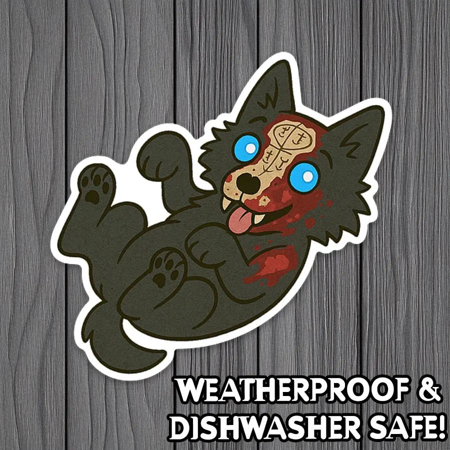 Puppy Mephisto Sticker | Diablo Inspired Cute Hellhound Vinyl Decal