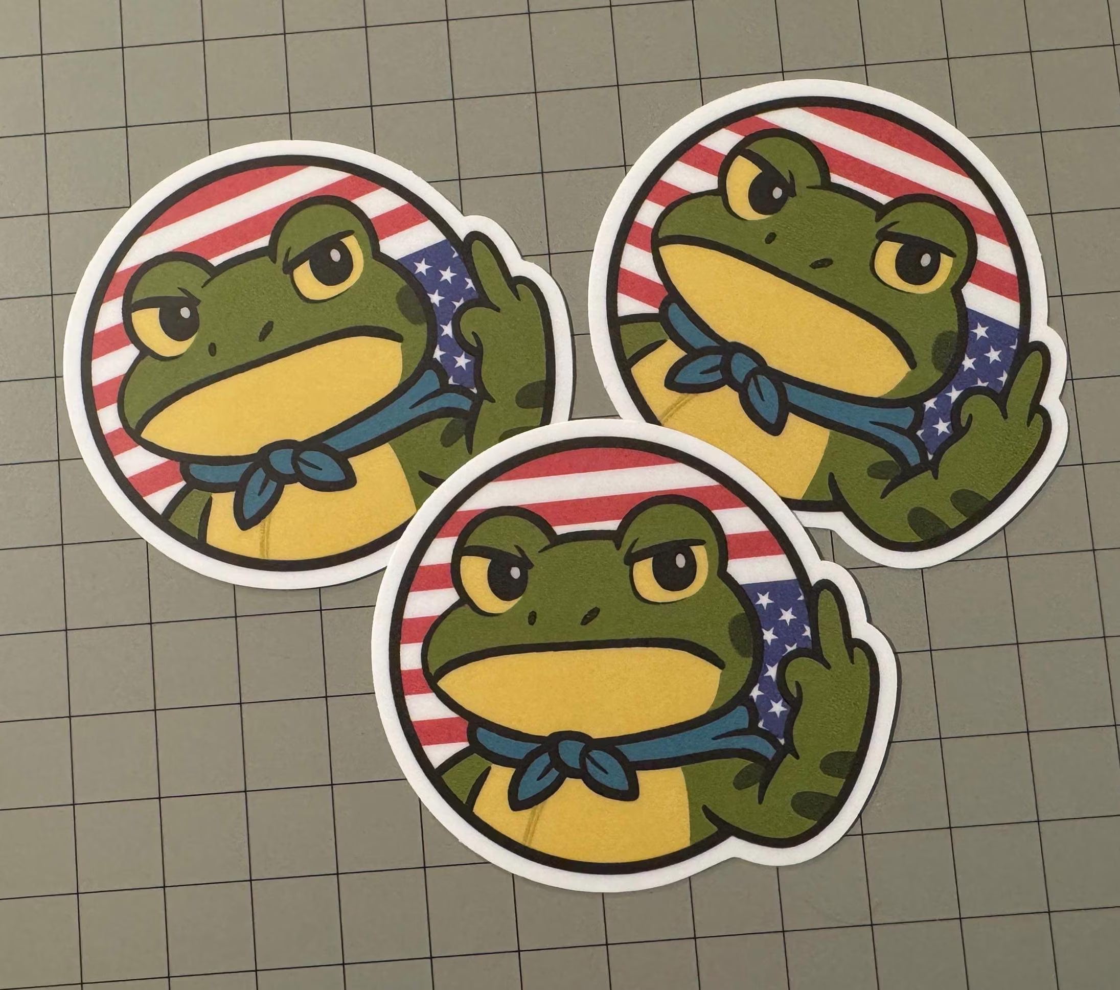 Political Frog Vinyl Sticker | First Amendment, Resistance Art