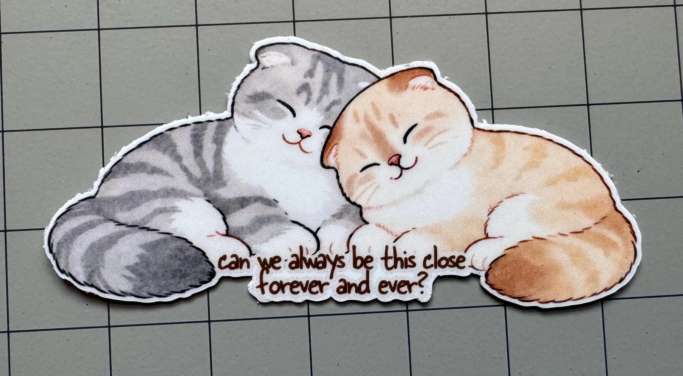 Eras Scottish Fold Cats Sticker • Cozy Friendship Decal