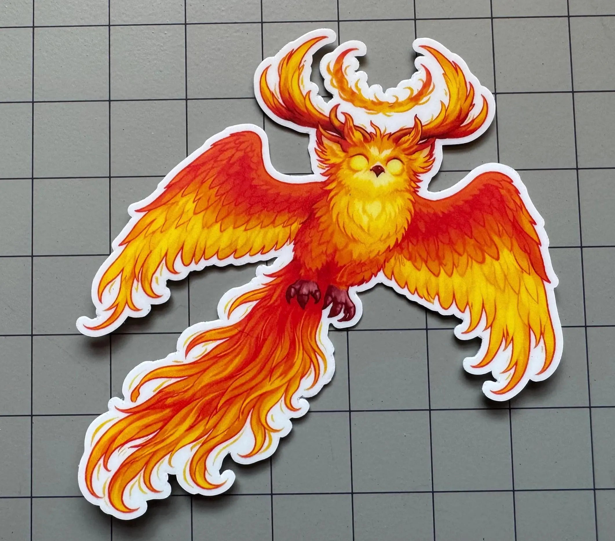 Flame & Shadow Somnowls Sticker | WoW Inspired Druid Vinyl Decal