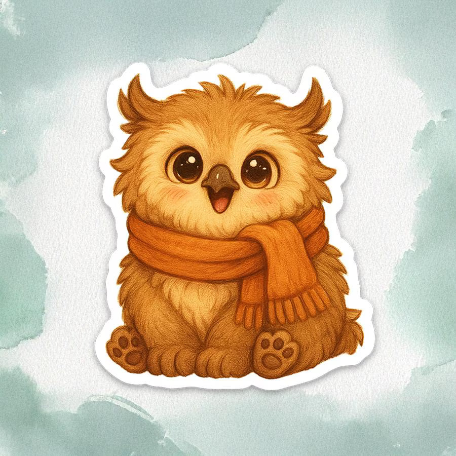 Baby Owlbear Sticker | Baldur's Gate 3 Inspired RPG Art