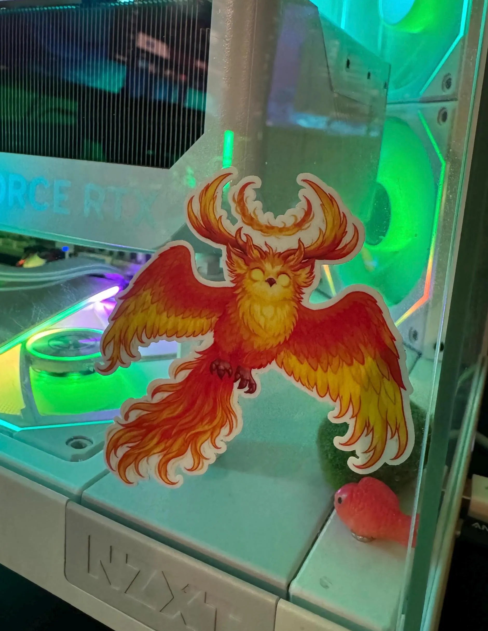 Flame & Shadow Somnowls Sticker | WoW Inspired Druid Vinyl Decal