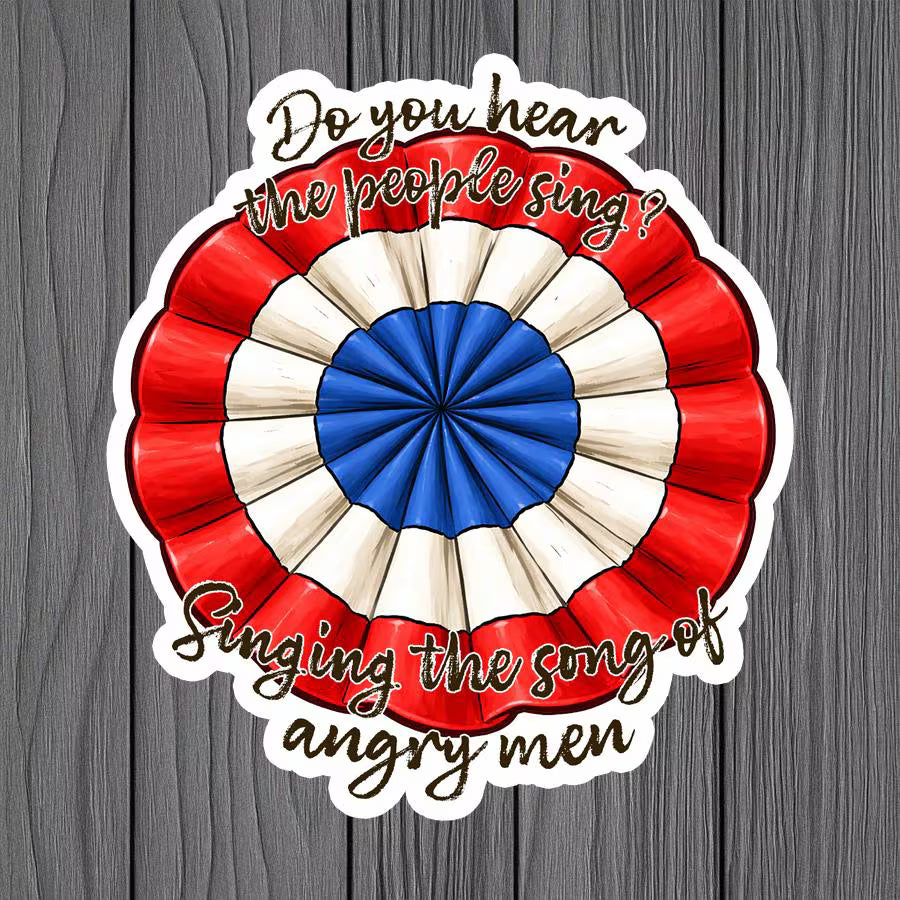 Tricolor Cockade Sticker | Revolutionary Rosette Protest Decal