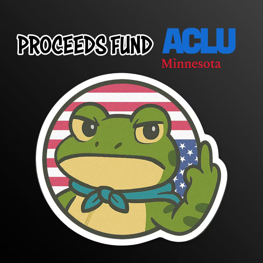 Political Frog Vinyl Sticker | First Amendment, Resistance Art