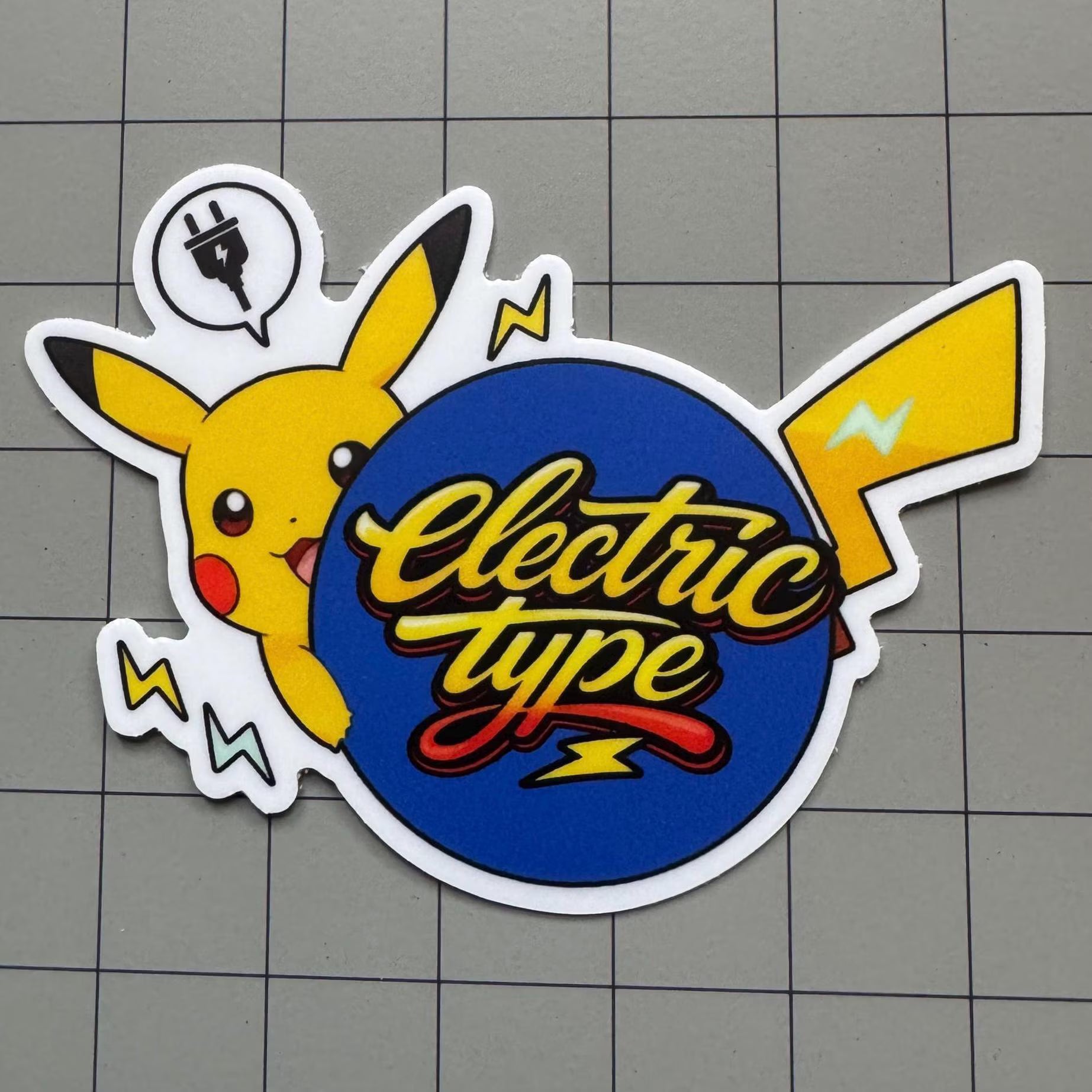 Electric Type EV Sticker | Pokemon-Inspired Vinyl Decal